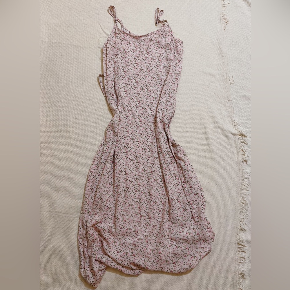 floral pink maxi summer dress